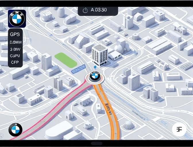 3D navigation control — perspective 3D map rendered on the head unit's GPU using NVIDIA UiComposer