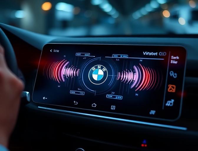 Haptic tactile feedback — the touchscreen surface pulses under the driver's finger to simulate a button press without taking eyes off the road