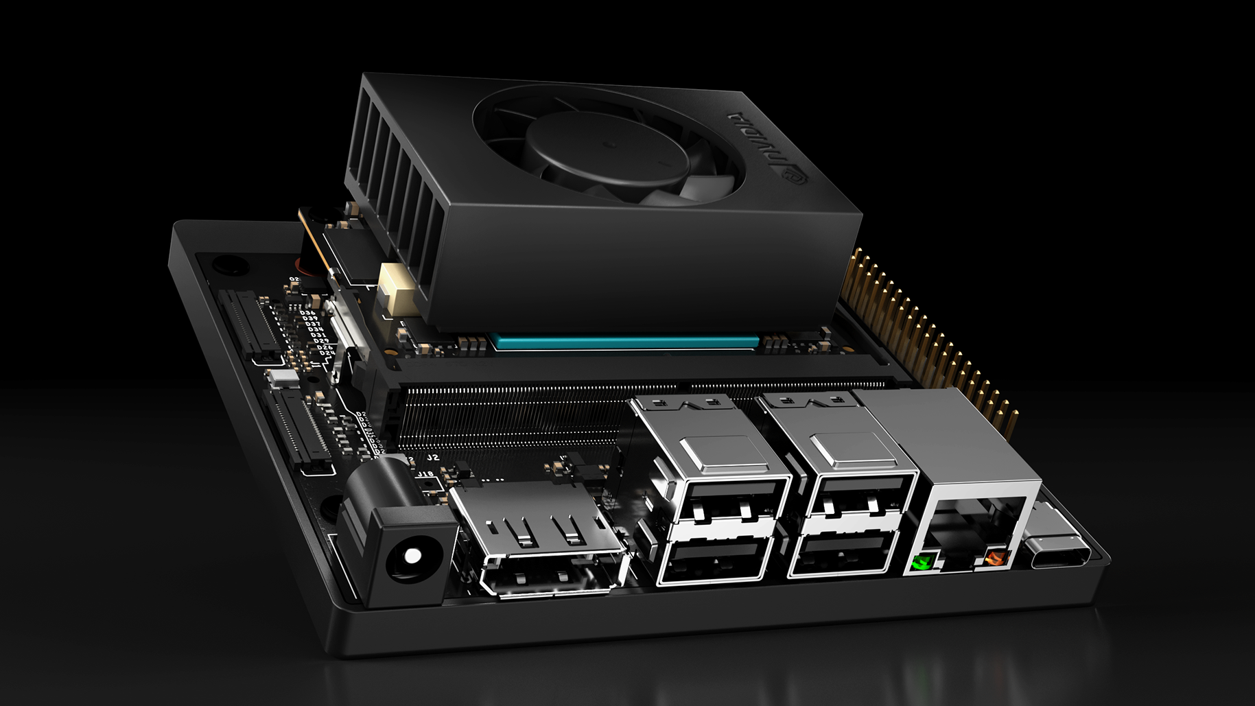 The NVIDIA Jetson Orin Nano Super edge-AI module — the on-device processor inside the A1 Home Manager appliance.