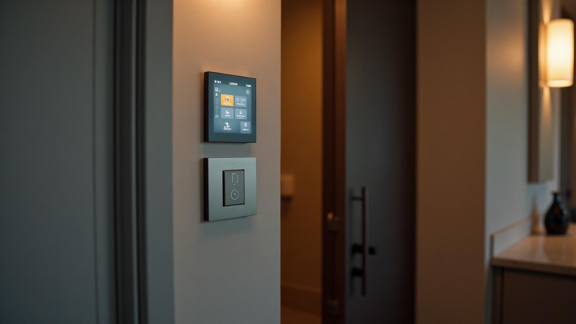 Lutron HomeWorks Interactive installation — the existing keypads and Vareo dimmers stay; only the processor is replaced.
