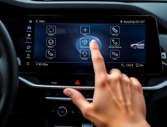 Touchscreen multi-touch gesture recognition — pinch / zoom / swipe / multi-finger input on the capacitive head-unit panel